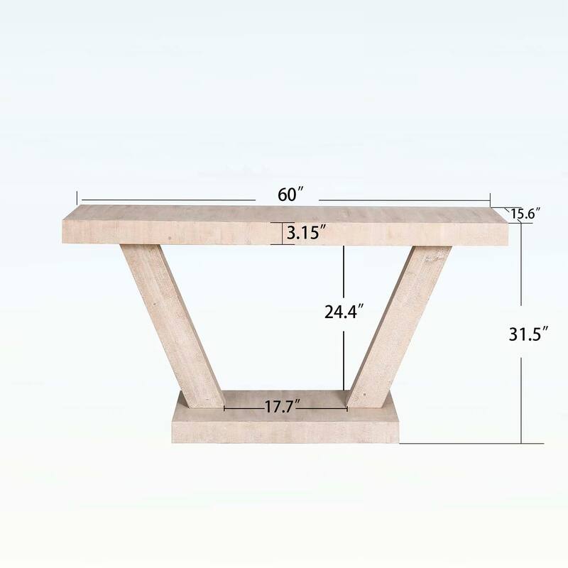 Vintage Distressed Wood Entryway Console Table