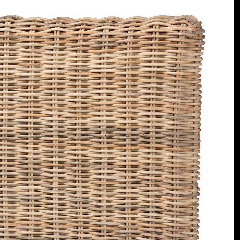 Cantara Modern Bohemian Natural Rattan Queen Size Standalone Headboard