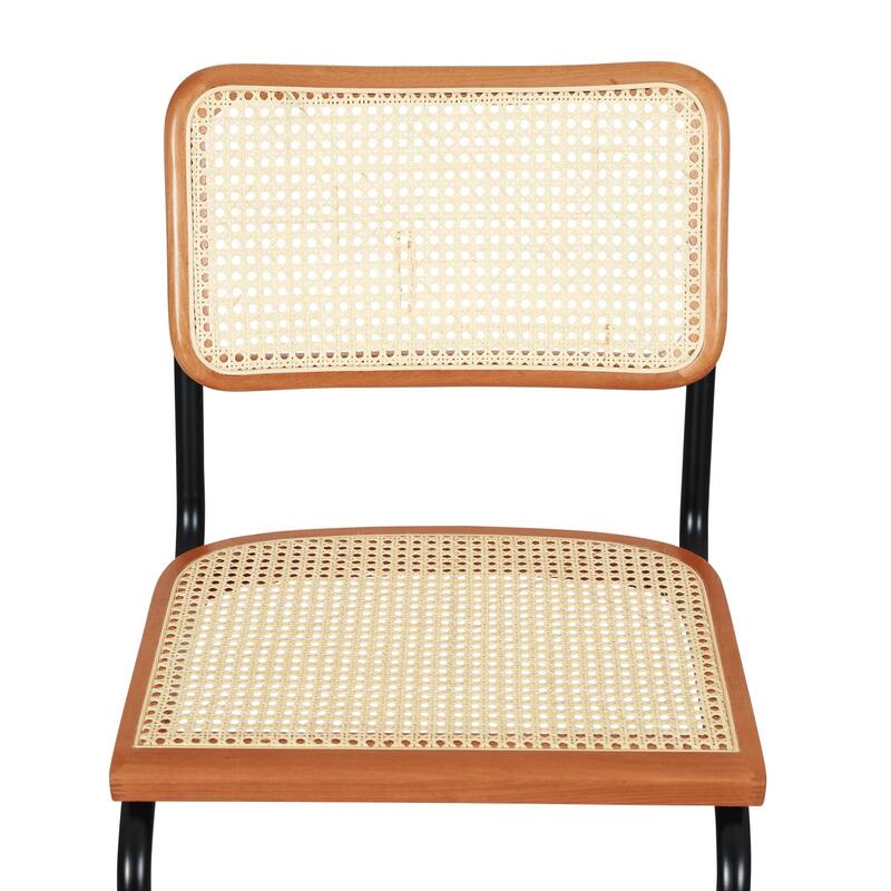Breuer Chair Company Marcel Breuer Cesca Cane Cantilever Side Chair w/ Black Steel Frame (Various Wood & Cane Colors)