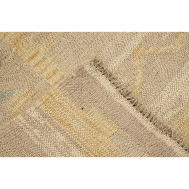Hand Woven Oriental 100% Wool Carpet Southwestern Tribal Yellow & Gold Kilim Area Rug - 5' 1'' X 3' 1''
