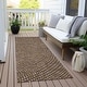 preview thumbnail 93 of 111, Machine Washable Indoor/ Outdoor Modern Dotty Chantille Rug Brown - 2'3" x 7'6"