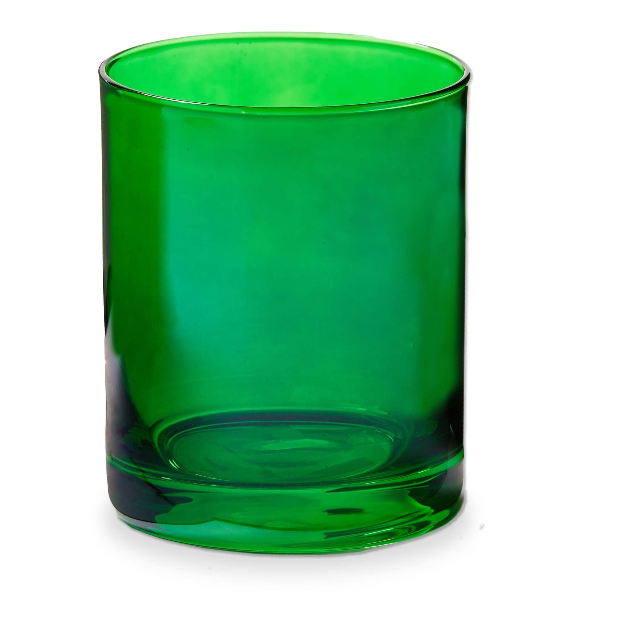 Celebration Dof Glass Green 18oz Double Old-Fashioned Drinkware for Christmas 3.25x3.25x4 Hand Wash Only