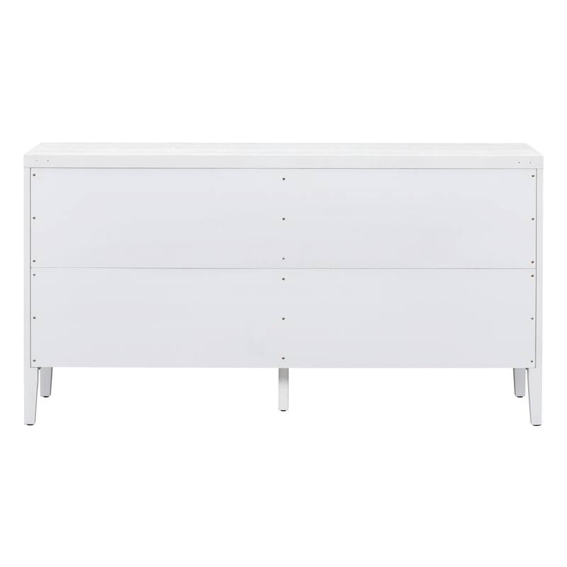 Antique Sideboard with Adjustable Shelves & Solid Wood Frame for Dining Room Storage