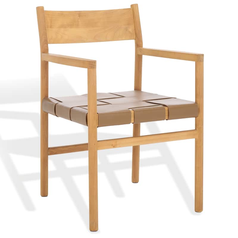 SAFAVIEH Couture Devnie Solid Wood Woven Dining Chair, Fully Assembled - 22"W x 23"D x 34"H