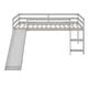 preview thumbnail 4 of 13, Gray Twin Solid Wood Loft Bed with Ladder and Safety Fence for Kids