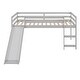 preview thumbnail 4 of 13, Multifunctional Design Loft Bed with Slide, Ladder and Guardrails,Twin Size, Grey