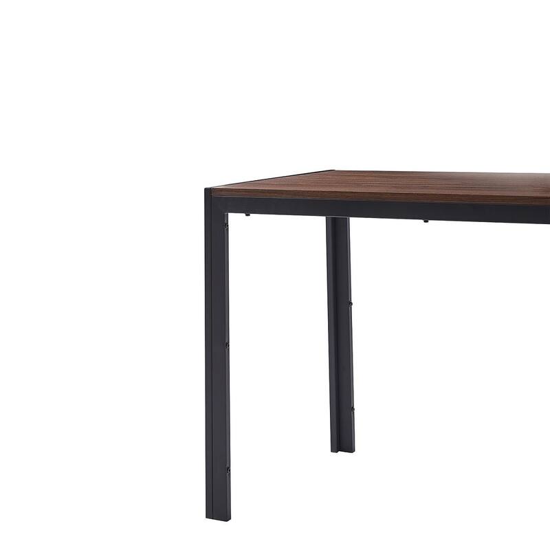 Mid-Century Modern 5 Piece Dining Table Set, 47.24'' Rectangular MDF Dining Table with 4 Velvet Upholstered Dining Chairs