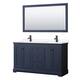 Option Dark Blue / White Cultured Marble Top / Matte