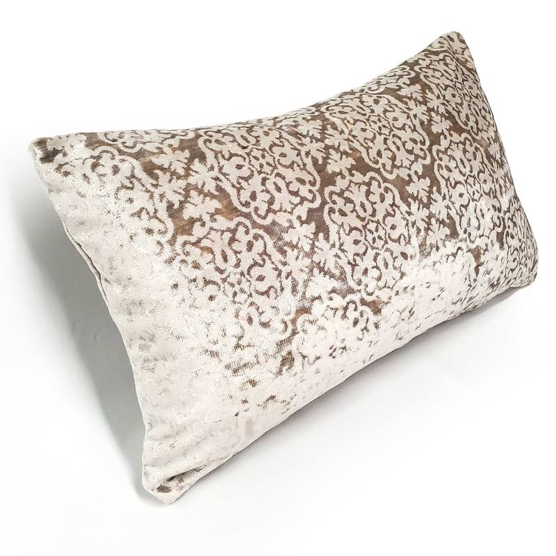 Artemis Taupe Velvet Throw Pillow