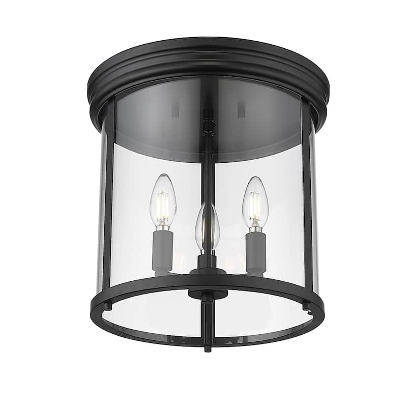 Z-Lite 742F13 Thayer 3 Light 13" Wide Flush Mount Ceiling Fixture