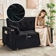 preview thumbnail 29 of 28, 3-in-1 Convertible Sleeper Sofa Bed with Pull-Out Bed, Corduroy Futon, Charging Port & Side Pocket