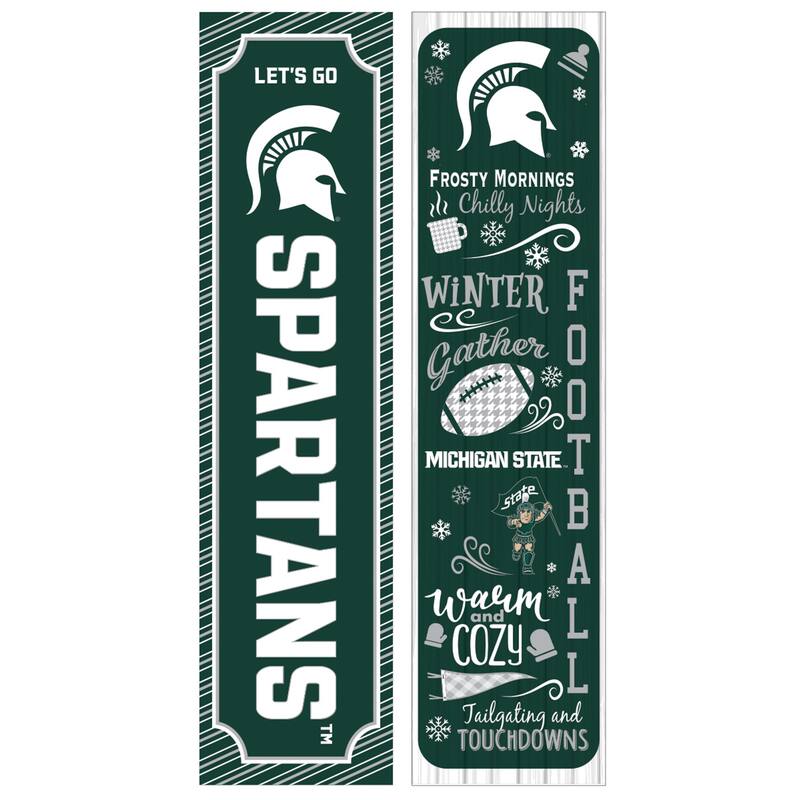 47" Double Sided Seasonal Porch Leaner, Michigan State University - 47" x 11.25"