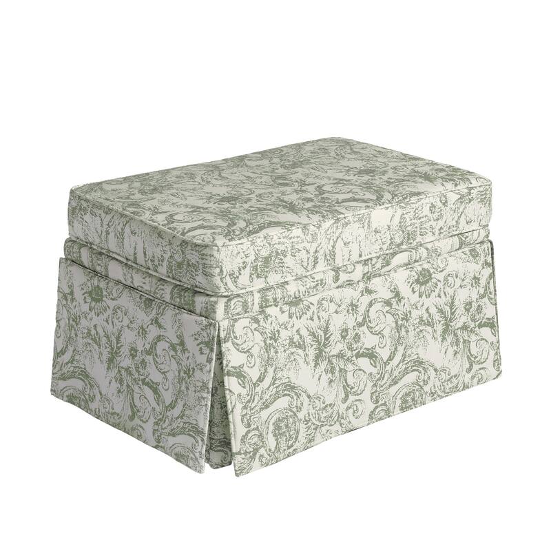 2 Set Rectangle Chenille Upholstered Storage Ottoman