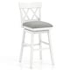 preview thumbnail 1 of 11, Costway 1/2/3/4 PCS 30" Bar Stool Wooden Chair with Contoured Backrest Single
