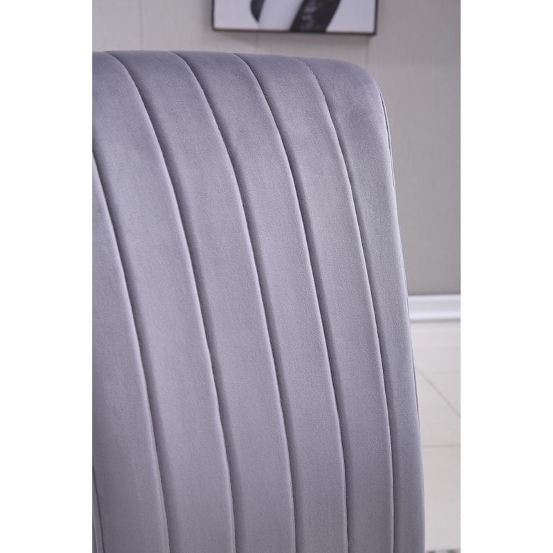Modern Velvet Dining Chairs Set Of 2 - Grey