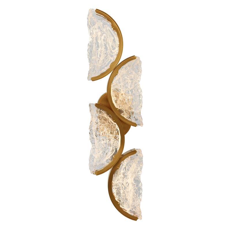 Moon Integrated LED Brass Wall Light - Brass