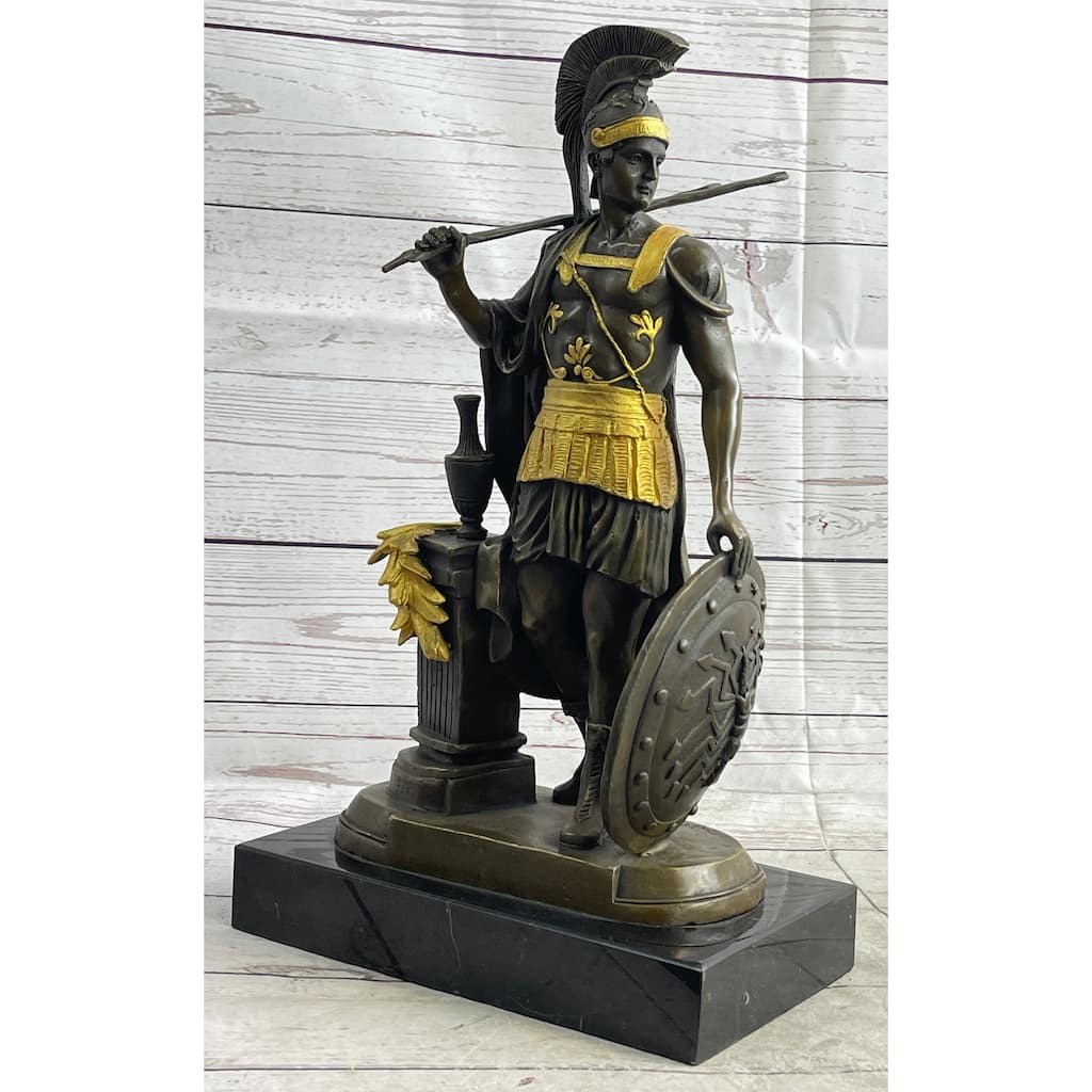 Odysseus Greek Warrior Roman Signed Bronze Art Sculpture Statue 16 Inches X 9.5 Inches