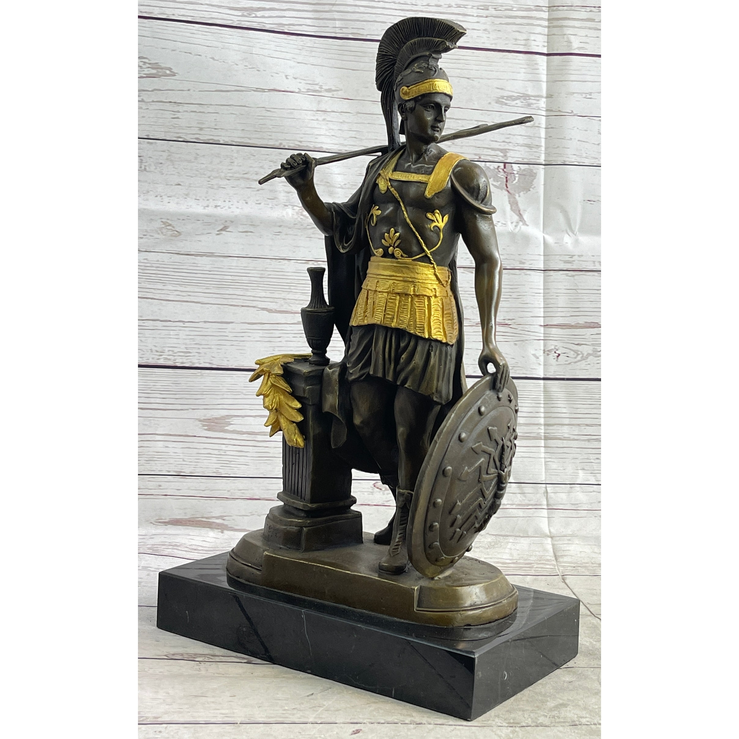 Odysseus Greek Warrior Roman Signed Bronze Art Sculpture Statue 16 Inches X 9.5 Inches