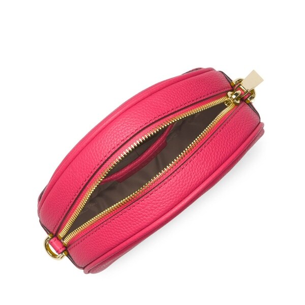 michael kors pebble leather circle canteen crossbody