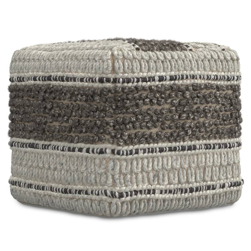 WYNDENHALL Heyfield Square Pouf Handloom Woven