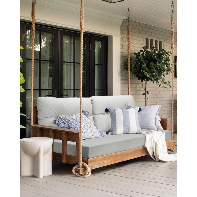 WINSOON 46 x 26 Inch Outdoor Loveseat Cushion Set Waterproof and Resistant