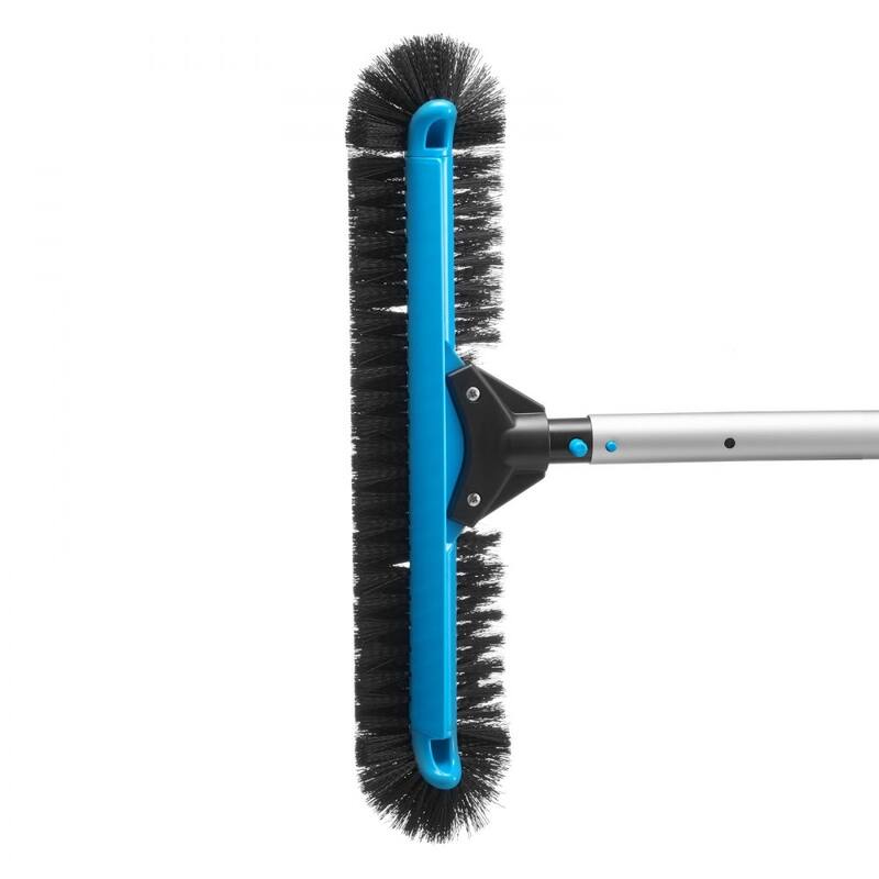 20 Inch Pool Corner Step Brush with High-Density Nylon Bristles and Rust-Resistant Aluminum Handle - 19.69 x 9.45 x 3.54 in