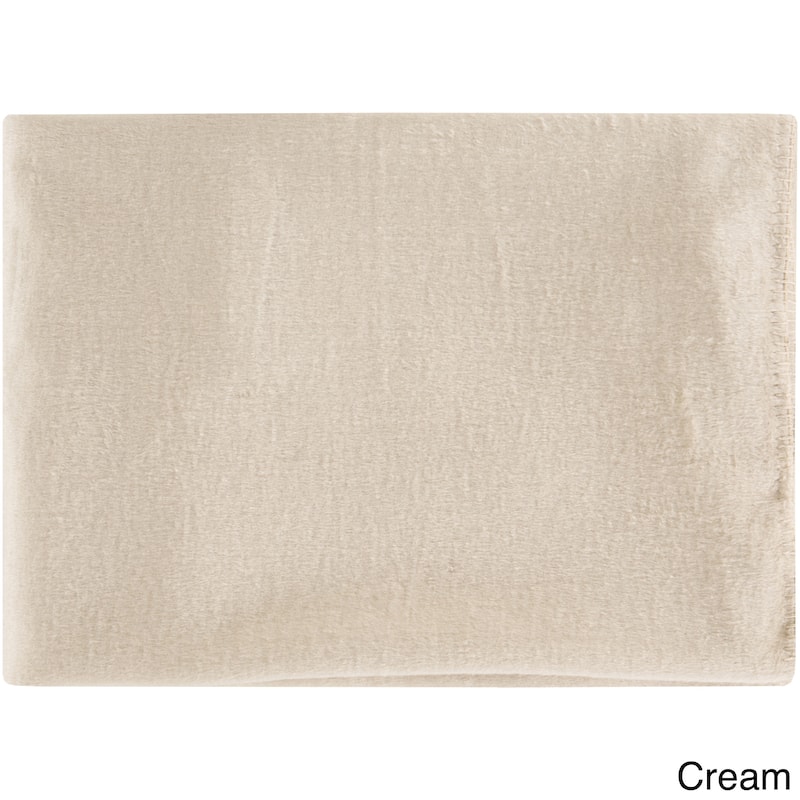 Florence Silk Blend 50x67-inch Throw - Cream