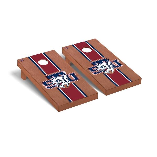 slide 2 of 5, St. Thomas Bobcats Rosewood Cornhole Board Set