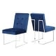 preview thumbnail 13 of 14, Home Beyond Velvet Upholstered Dining Side Chairs Set of 2, Navy Blue