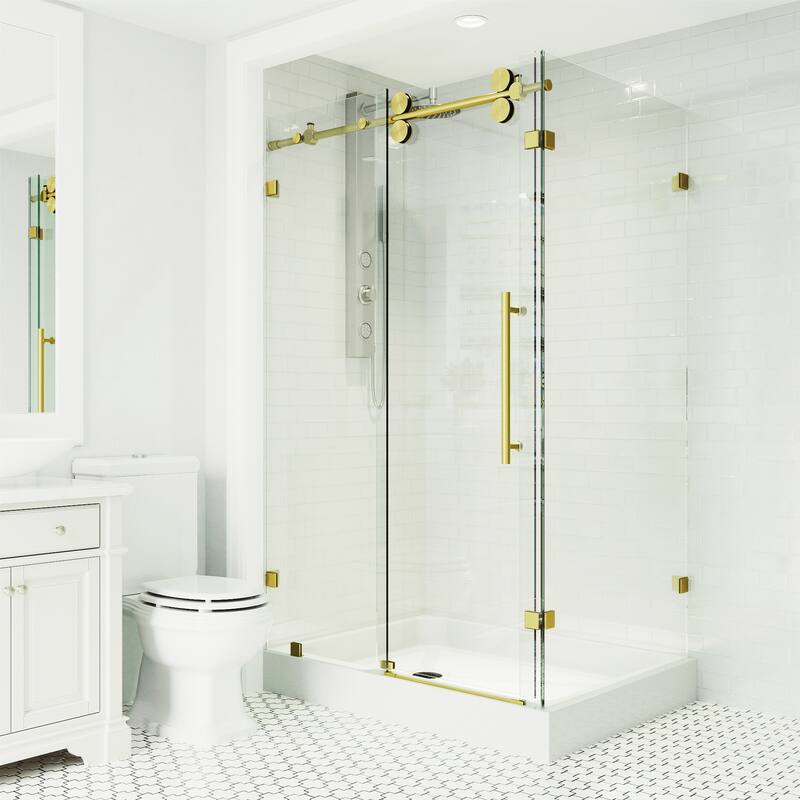 VIGO Winslow Frameless Sliding Shower Enclosure