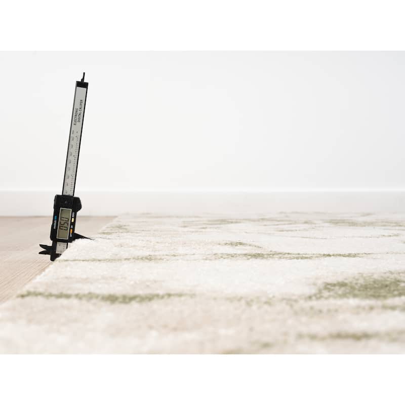 Paris Collection Abstract Cream/Green Rug