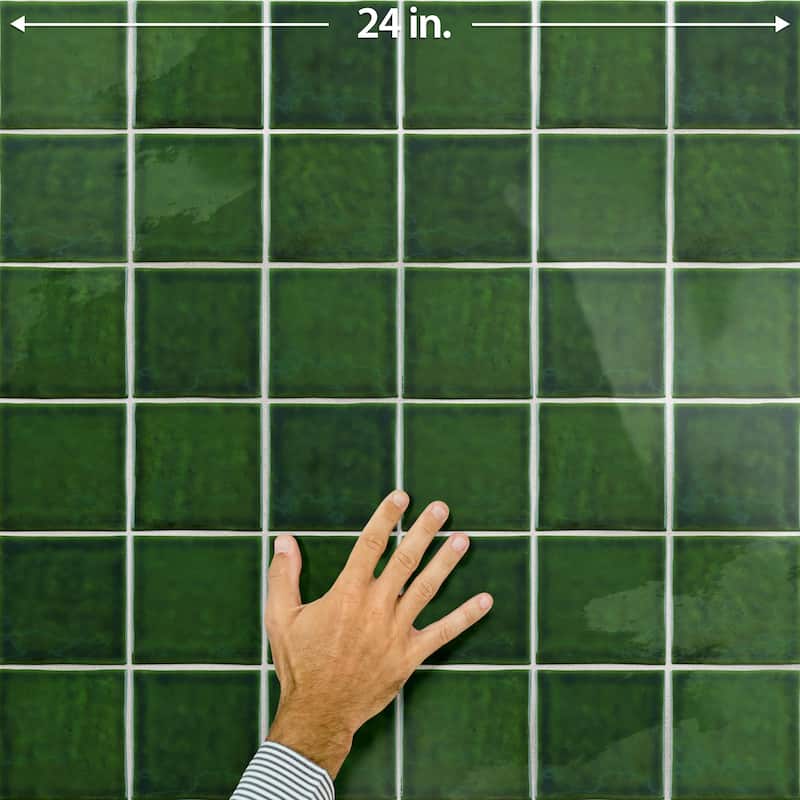 Merola Tile Viva Antic Verde 4" x 4" Ceramic Wall Tile