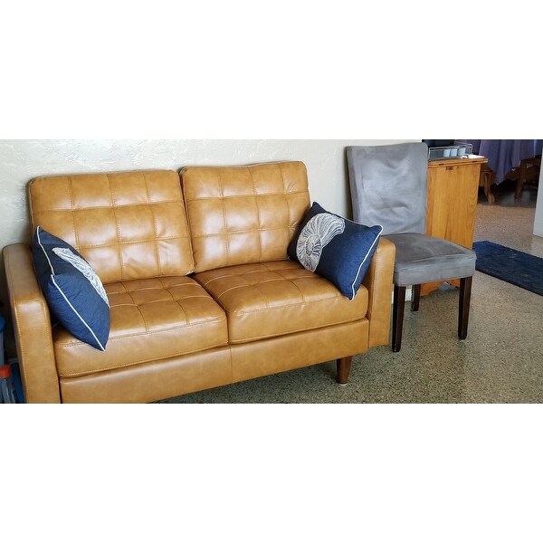 Top Product Reviews For Odin Caramel Leather Gel Sofa By Inspire Q Odin Caramel Leather Gel Sofa By Inspire Q Modern