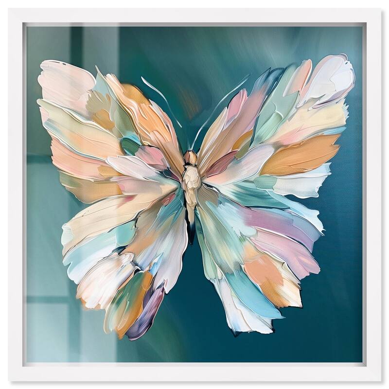Wings of Duality Shadowbox by Art Remedy - White - 20" x 20"