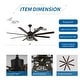preview thumbnail 4 of 11, Chichoice 72" Farmhouse Large Ceiling Fan with Lights and Remote, 8-Blade 6 Speeds DC Motor Caged Ceiling Fan for Large Room