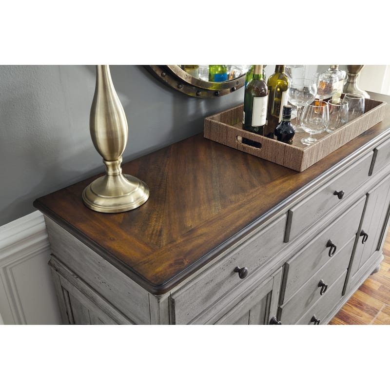 Plymouth Gray Wood Buffet - 64" x 39" x 20"