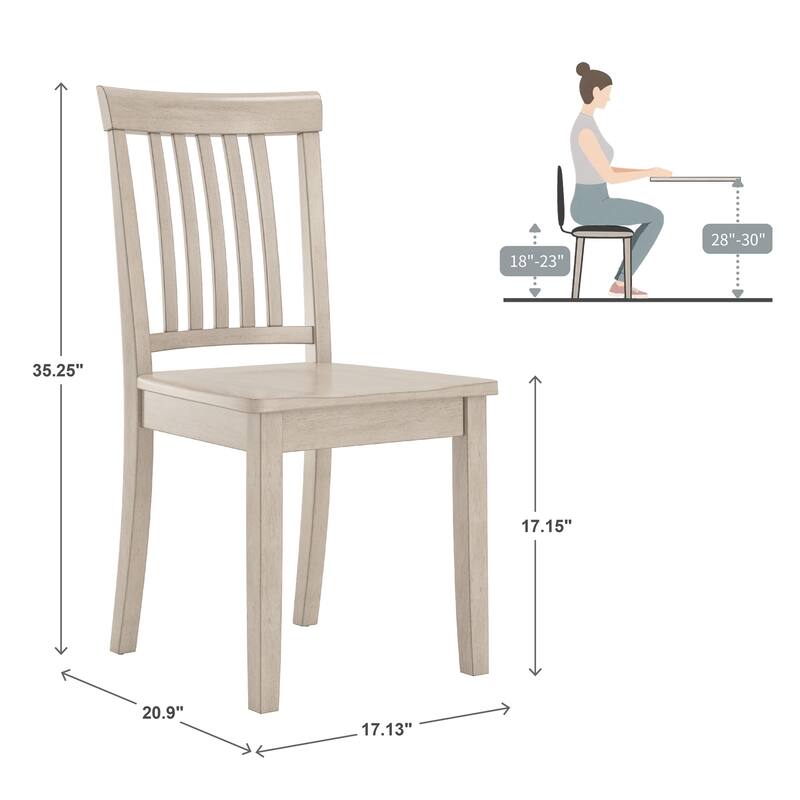 Wilmington II Round Pedestal Base Antique White Breakfast Nook Set by iNSPIRE Q Classic
