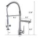 preview thumbnail 10 of 12, 2 Spout Single Handle Kitchen Faucet with Pull Down Sprayer