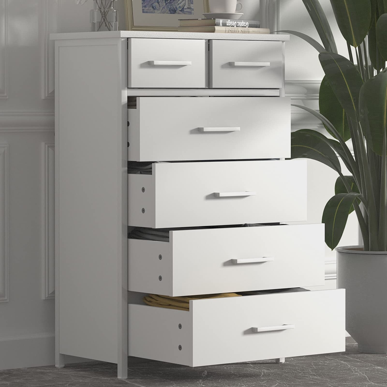 White industrial dresser discount