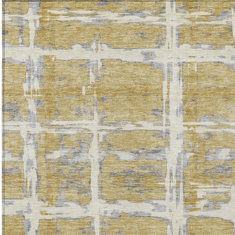 HomeRoots Striped Transitional Rectangle Outdoor Rug