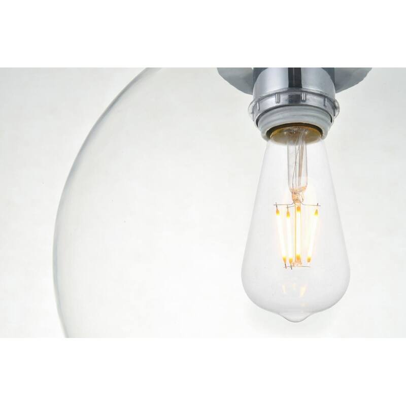 Dangling 3-light Clear Glass 20-inch Pendant