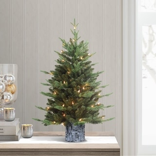 Puleo International Pre-Lit 3' Potted Artificial Christmas Tree