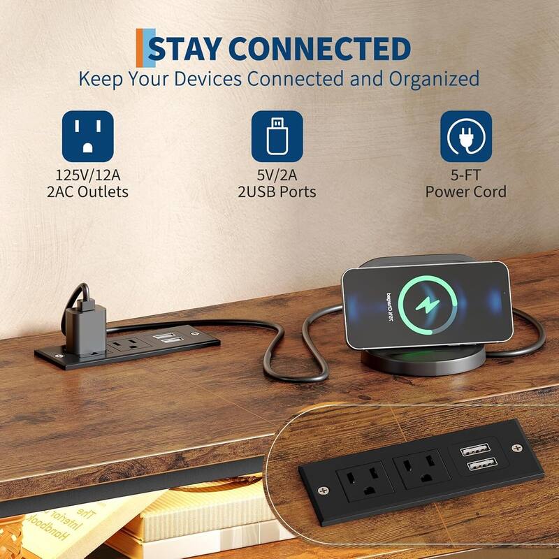 63 Inch Long Dresser TV Stand with 10 Fabric Drawers for 65-75 Inch TVs