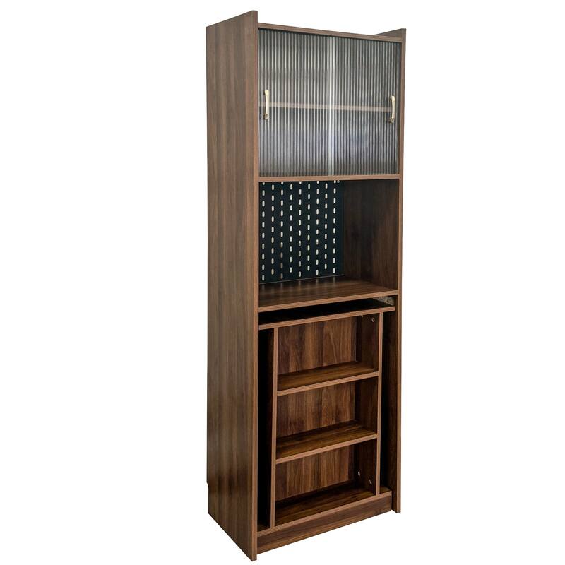 Folding Desk with Storage, Space-Saving Foldable Computer Desk for Small Spaces, Writing Study Table for Home Office, Bedroom