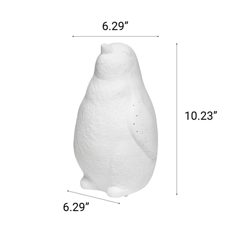Polar Penguin Porcelain Table Lamp - 10.25" - White
