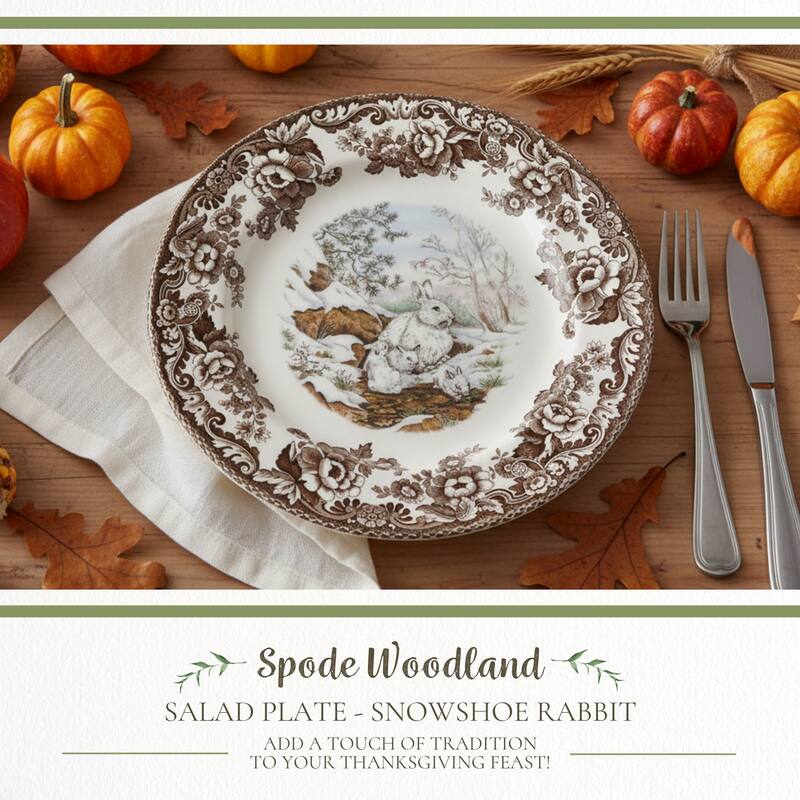 Spode Woodland Salad Plate Assorted Animals
