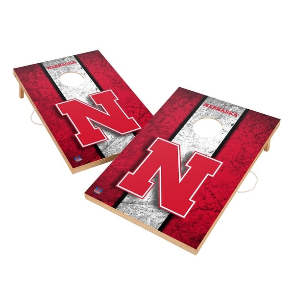 slide 2 of 6, Vintage Nebraska Cornhuskers Regulation 2x4 Cornhole Set