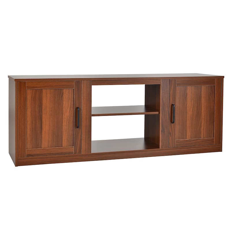 Costway 58'' TV Stand Entertainment Console Center W/ 2 Cabinets for - 58'' x 16'' x 22.5''