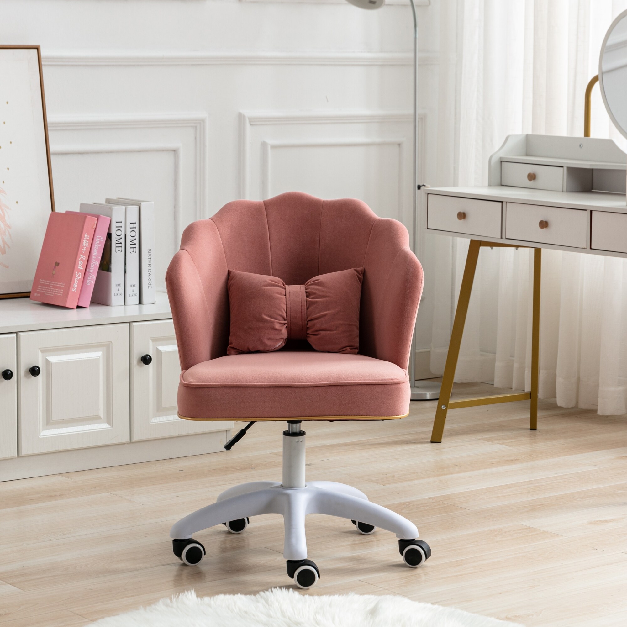 Vanity chair 2025 with rollers