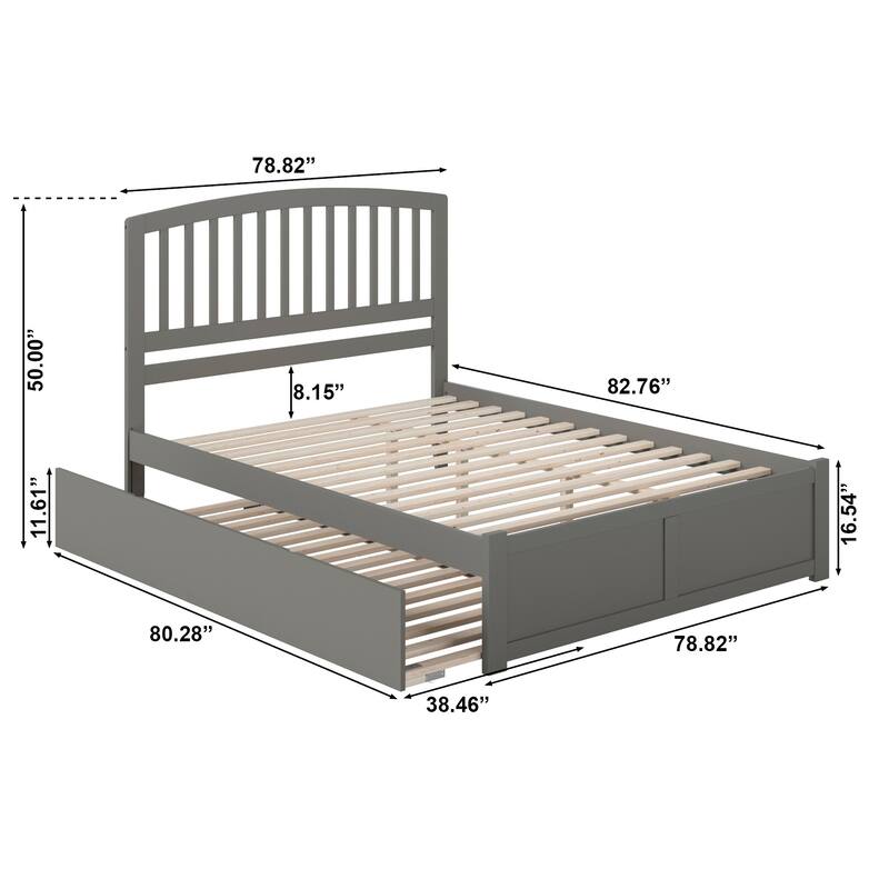 Richmond King Platform Bed with Twin XL Trundle